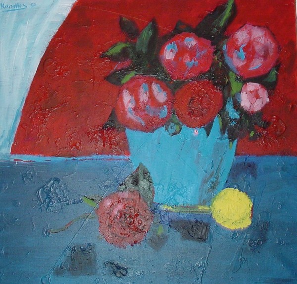Offering flowers...