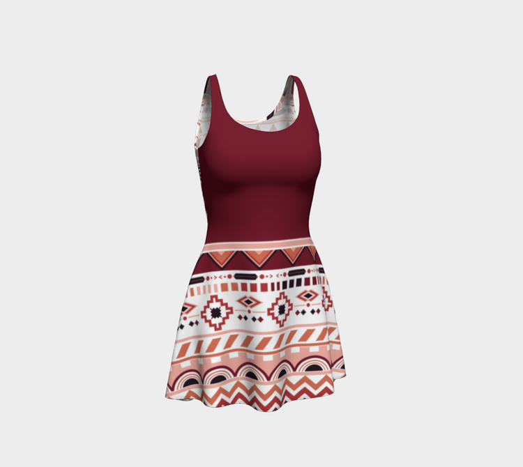 ethnic autumn flare dress