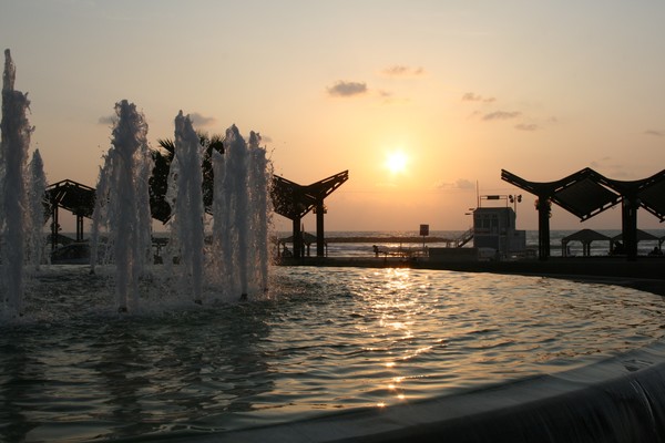 Fountain by the sea