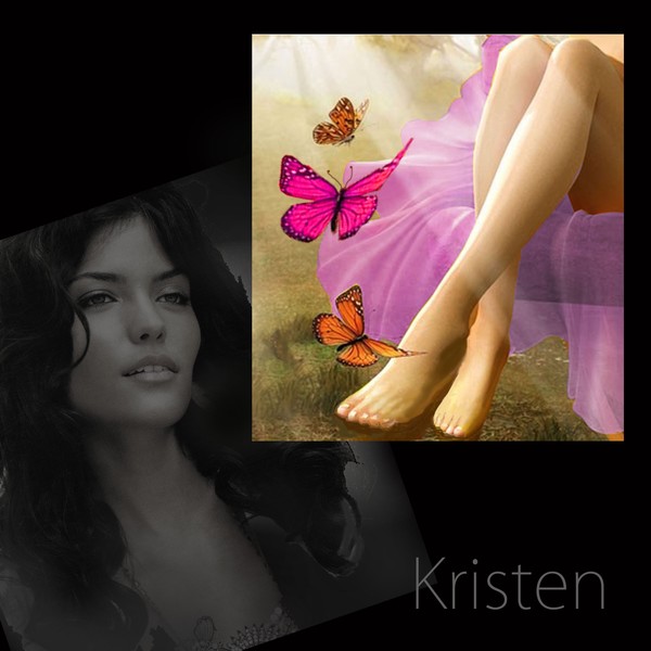 Kristen in black and color