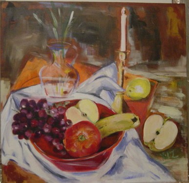 Fruit and Candle
