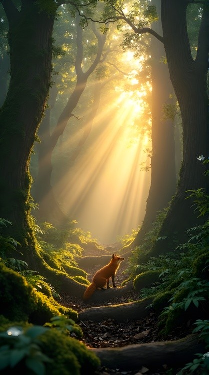 Enchanted Forest Awakens at Golden Hour