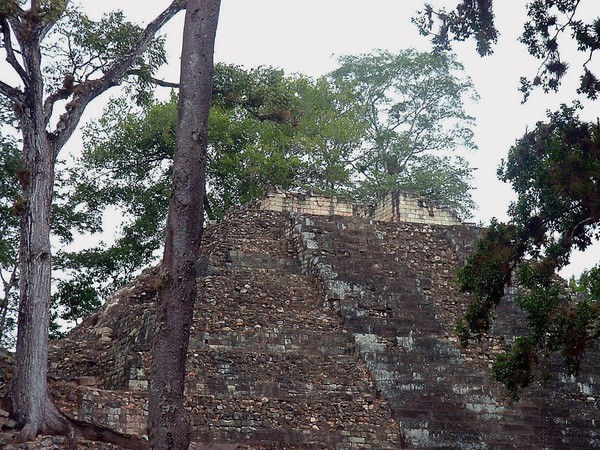 Ancient Mayan Pyramid at Ruinas De Copan(Honduras)