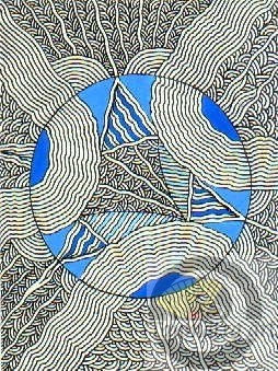 Mandala Blue Moon.ACEO
