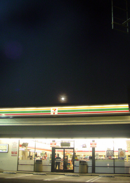 Moon over 7 Eleven