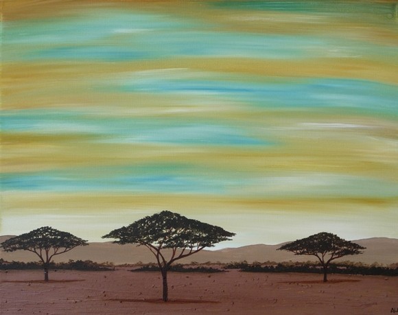 African Sunset Scene