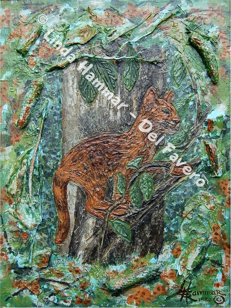 Jungle Cat Painting Collage Painting