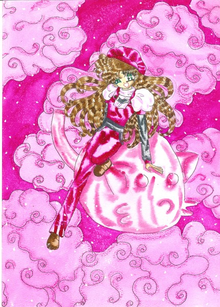 pink cat balloon