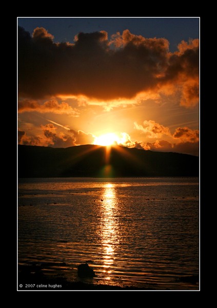 Sunset Over Lough Swilly, Ireland.