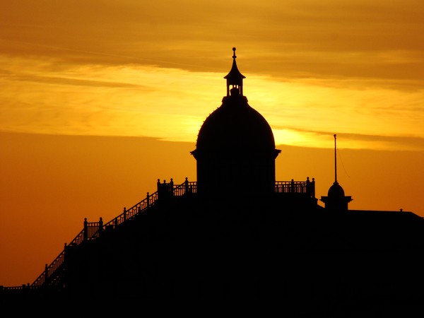 Sunrise on Eastbourne pier UK