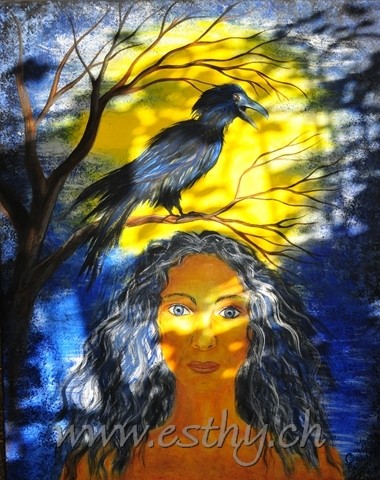 The Raven 100x80cm sunlighted