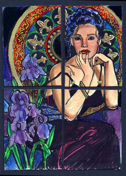 ATC quad Mucha Inspired