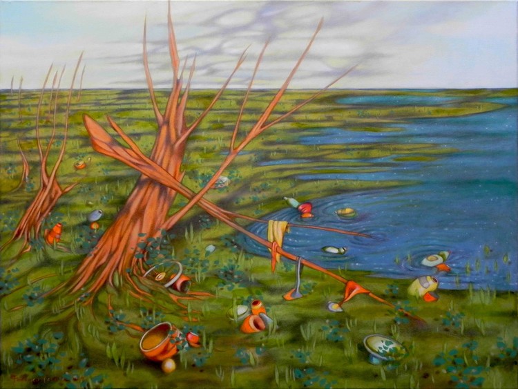 landscape with garbage