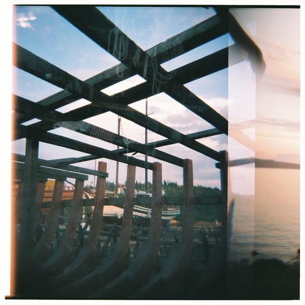 Holga view - boat skeleton - Fiesa/Slovenia