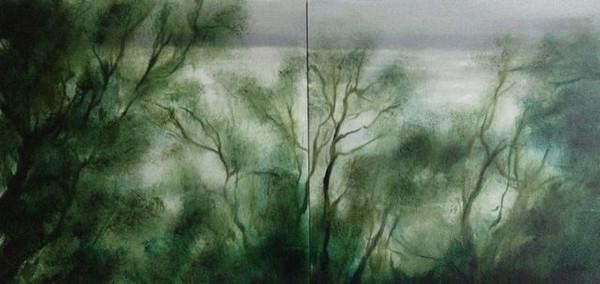 Marcella Kaspar_Morning Walk_30x60cm_oil on gesso 