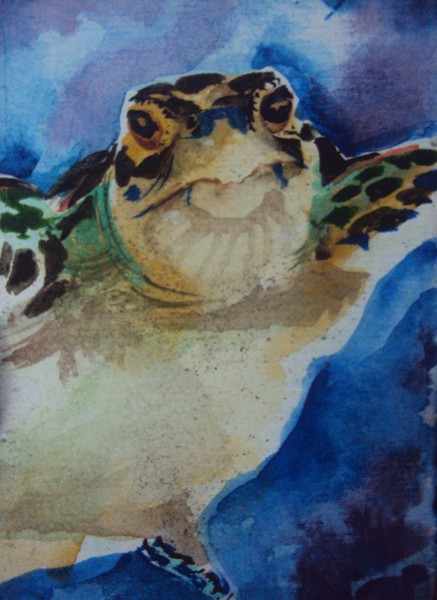 ACEO Art Original Miniature Watercolors Painting 