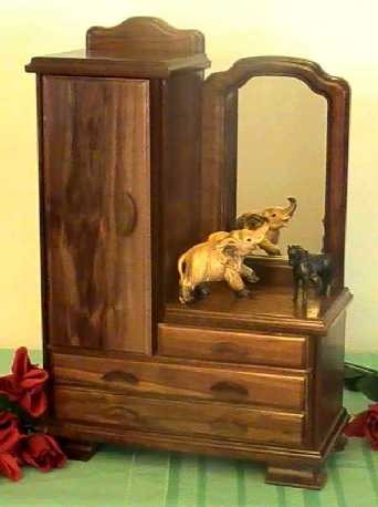Solid Walnut Jewelry Chest SOLD