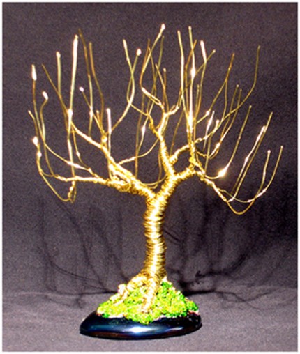 Upright Willow - Wire Tree Sculpture