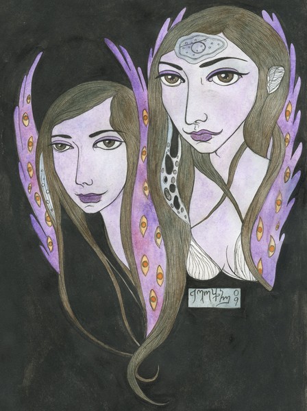 Two Girls with Wings
