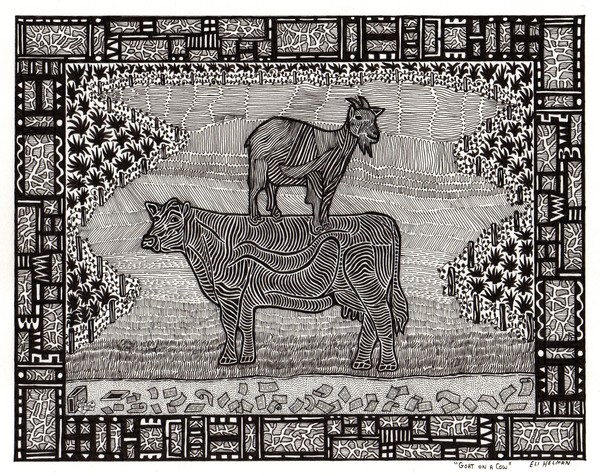 Goat on a Cow
