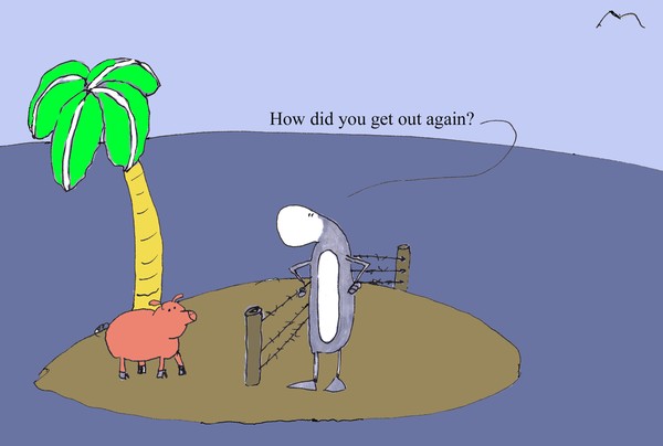 get out again
