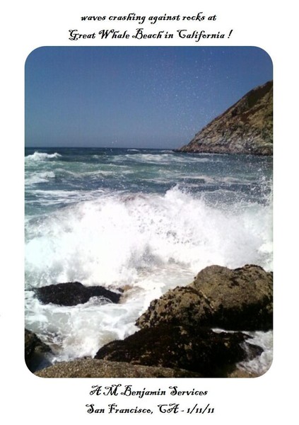 Waves Exploding against Rocks