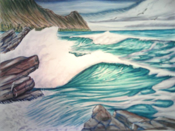 crashing surf
