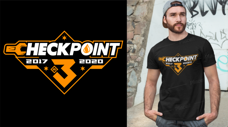 Logo and mockup: Checkpoint Autocare Urdaneta's 3rd Anniversary, 2020