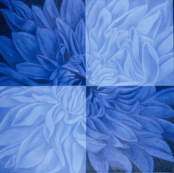 Blue Dahlia Abstraction