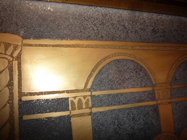 THE LAST SUPPER picture by BRUBER Bruno glass gold