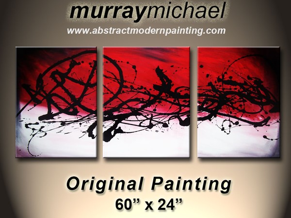 abstract painting red mess