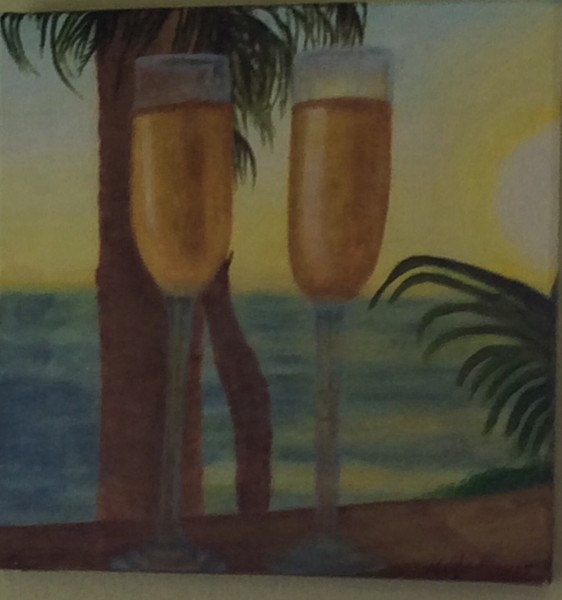 Sunset champagne 