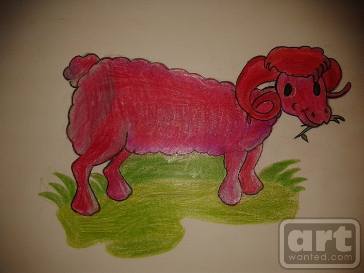 a cartoon lamb