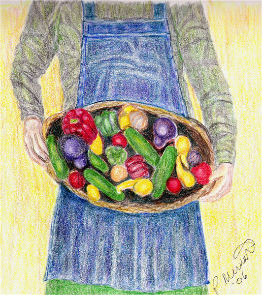 Woman With Veggie Basket