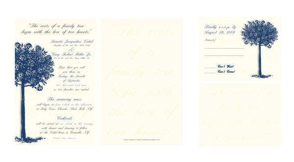 Wedding Invitation and RSVP Card