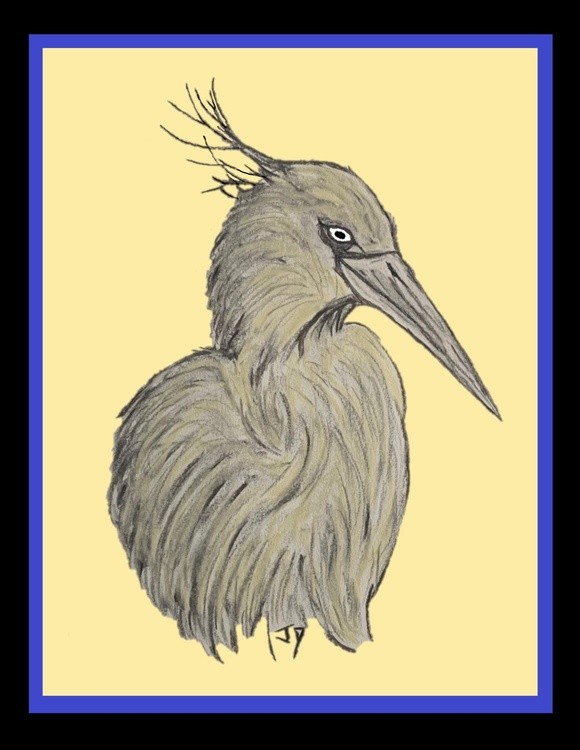 Heron Pastel 3D Framed