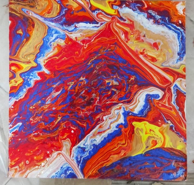 abstract acrylic on canvas