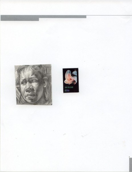 Image of drawing with stamp..size ratio