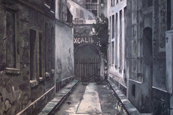 la rue en noire et blanche