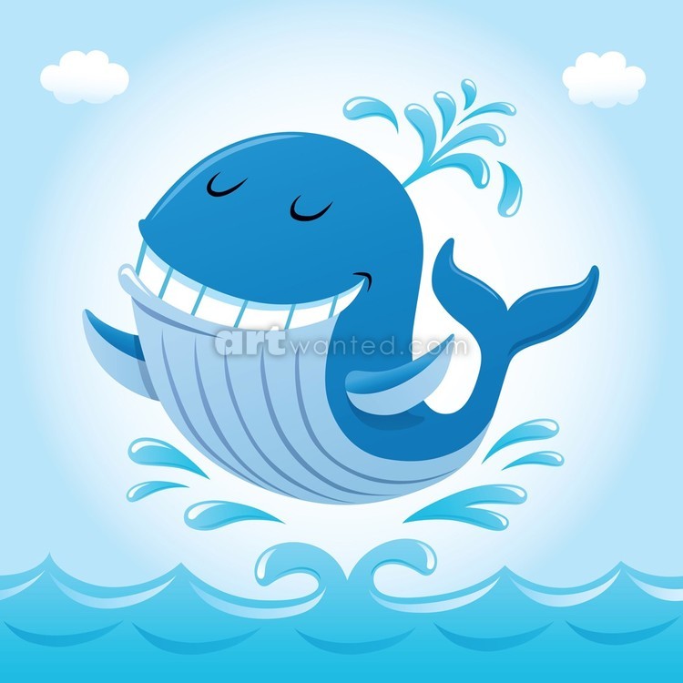 Smiling Whale in the Air