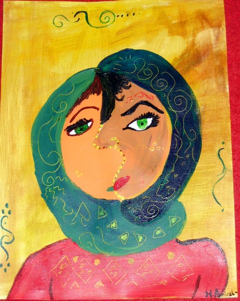 Afghan woman Sad and torn