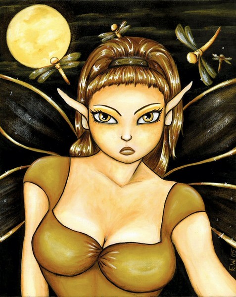Golden Dragonfly Fairy