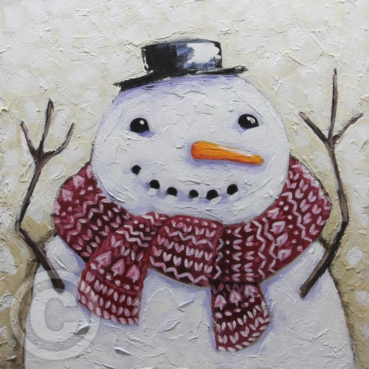 Snowman in Red