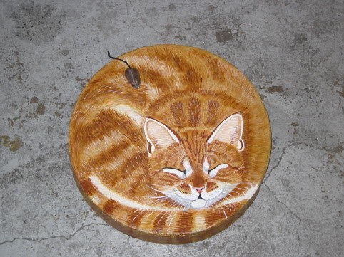 Sleeping Tabby Patio Stone