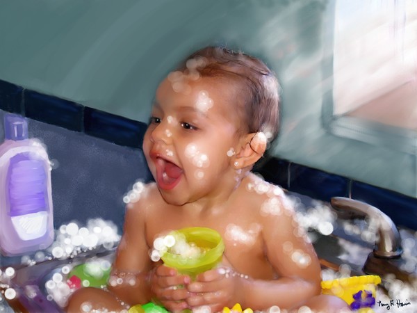 Kitchen sink bath fun