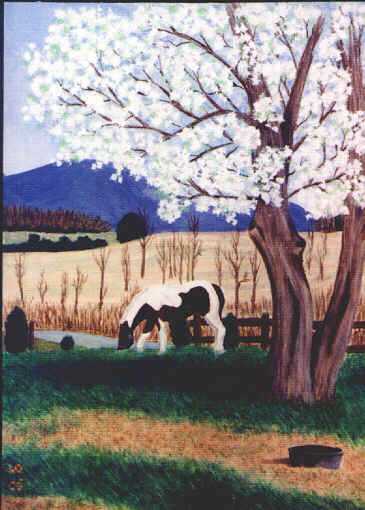 Baby and Pear Blossoms