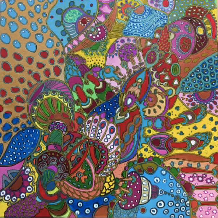 (sold) Happy, 40*40*2cm, 2020