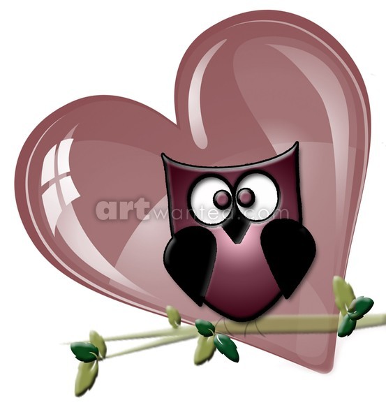 Owl and Heart