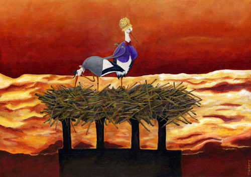 a family in the sky
