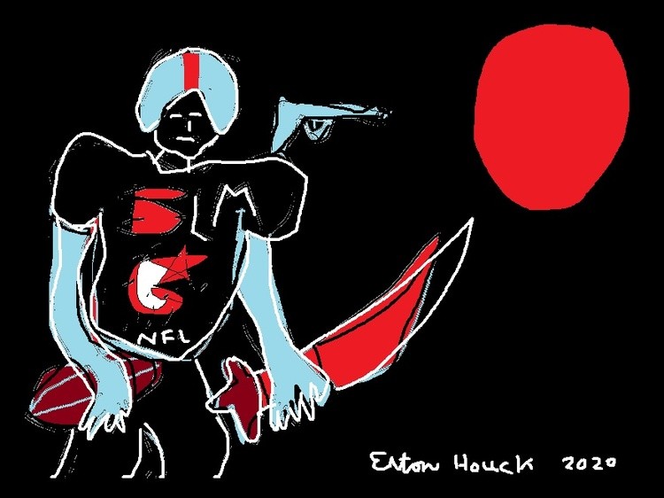 ARE YOU READY FOR SOME FOOTBALL?.(c) 2020 elton houck..NFL COWARDS dishonor our soldiers digital art